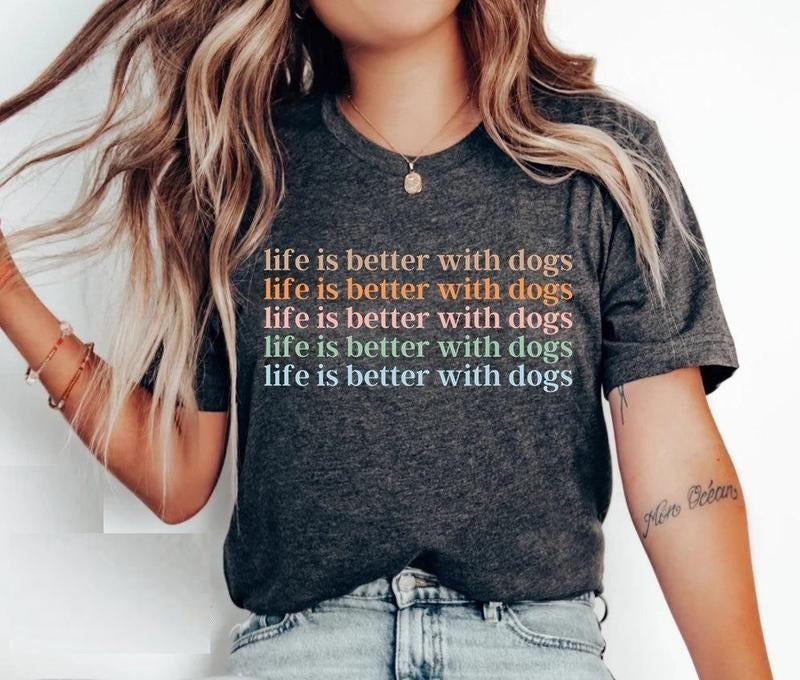 Dog Lover Unisex Tshirt, Dog Lover Shirt, Dog Person Shirt, Dog Mom Shirt, Dog Shirts For Women, Unisex T-Shirt, Gifts For Women, Short Sleeve Tee Shirt, Gifts For Christmas Birthday Mothers Day Anniversary Top Womenswear Comfortable Fit