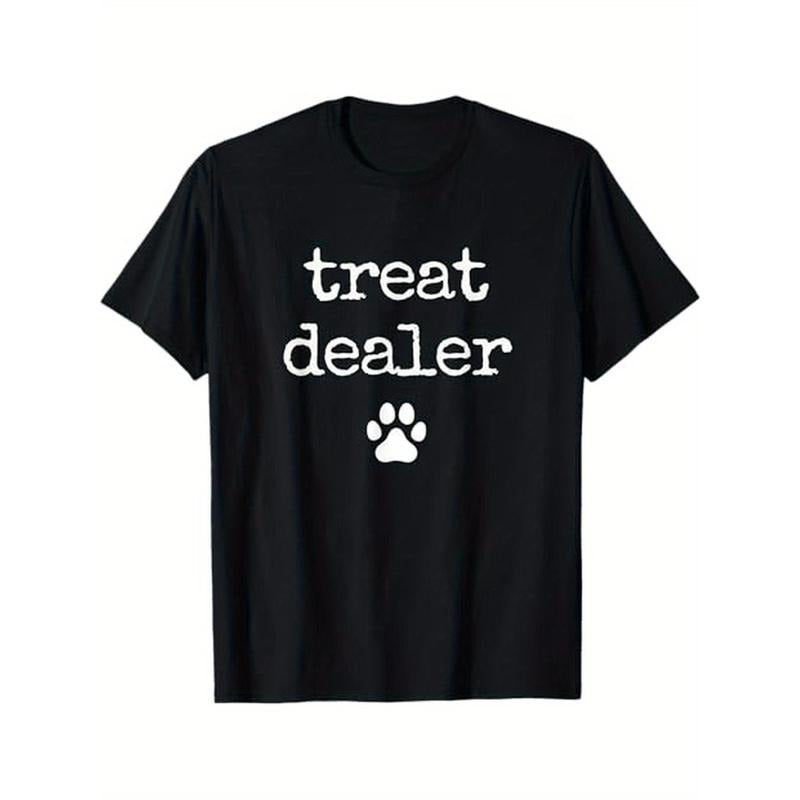 Dog Treat Dealer Funny Humor Dog Owner Dog Treats Dog Lover T-Shirt, Cotton, Gifts for Men Dad Husband Grandpa Made in USA