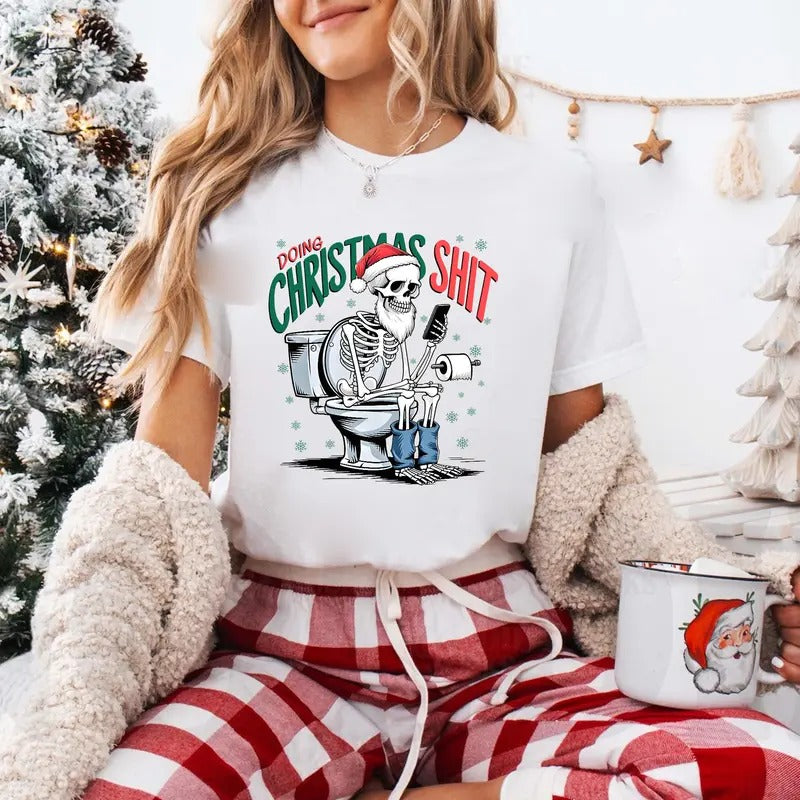 Doing Christmas Sh*t Trendy Sweatshirt , Funny Christmas Sweatshirt, Friends Gifts for Women Holiday