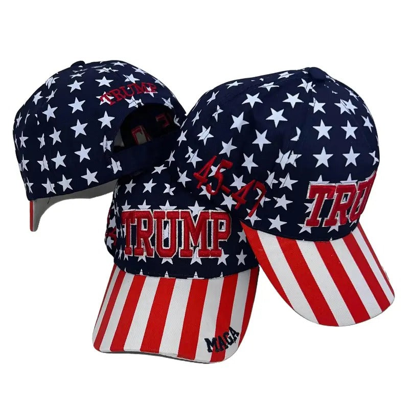Donald Trump JD Vance 2024 Make America Great Again MAGA Make American Great Again Embroidered Stars & Stripes Hat