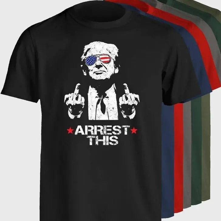 Donald Trumpp Arrest This Funny T-Shirt 2024 Elections, Full Color Shirt, For Men, For Women Classic Cotton Classic, Unisex Tshirt