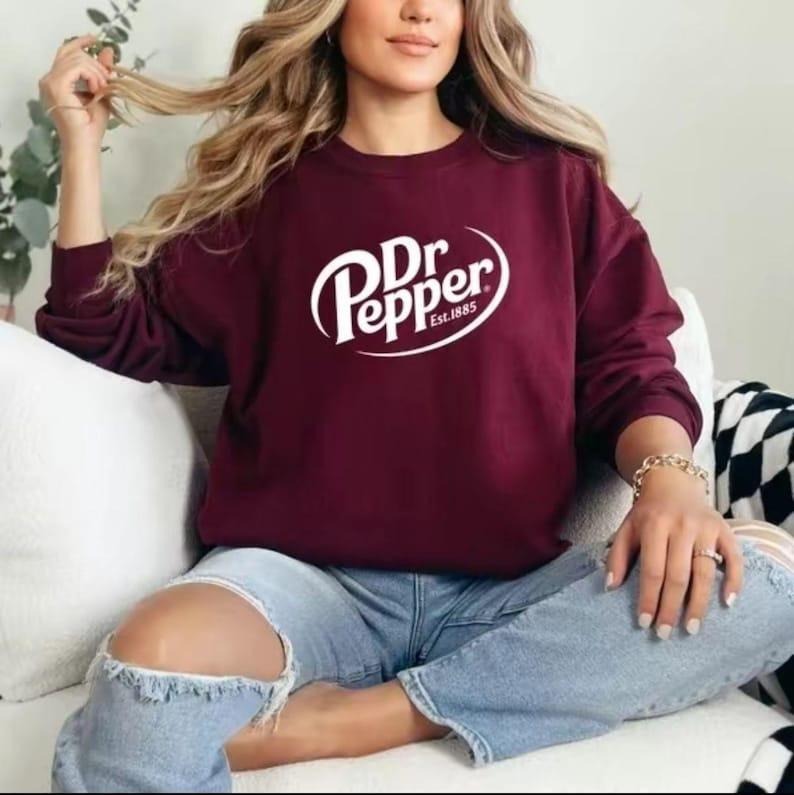 Dr. Pepper Sweatshirt, Funny Soda Graphic Pullover, Perfect Gift for Dr. Pepper Lovers, Casual Streetwear Top