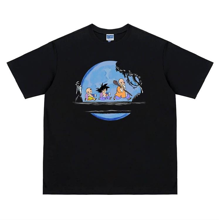 Dragon Ball "The Beginning" Heavyweight Vintage Tee 100% Cotton OVERSIZED Anime T-shirt Menswear Top Crew Necks Tshirt