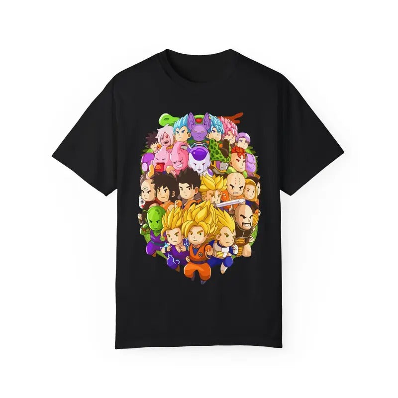 Dragon Ball Characters T-Shirt, Cute Gragon Ball Shirt, Kawaii Anime Heroes, Full Dragon Ball Shirt