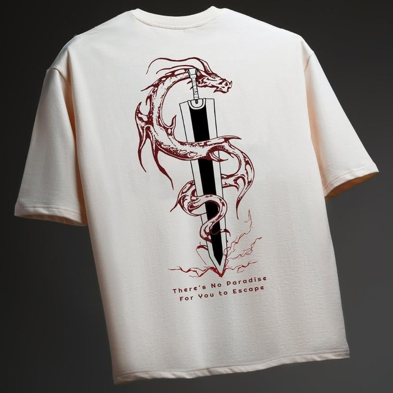 Dragon Slayer - Berserk Shirt - 100% Cotton, Classic Fit, Unisex, Short Sleeve, Graphic Design, Not Embroidered, Machine Washable - Menswear