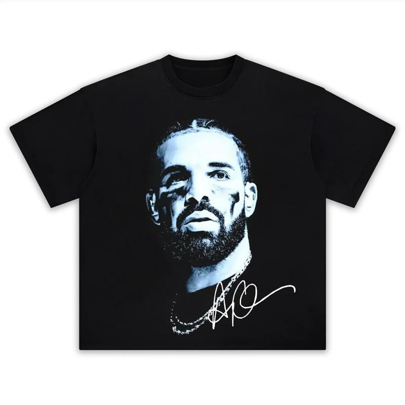 Drake Big Face Vintage Collage T-Shirt, Hip Hop Graphic Drake Rap Tee, Retro Drake Hiphop Rapper Tshirt, Gift For Men Women Unisex T-shirt
