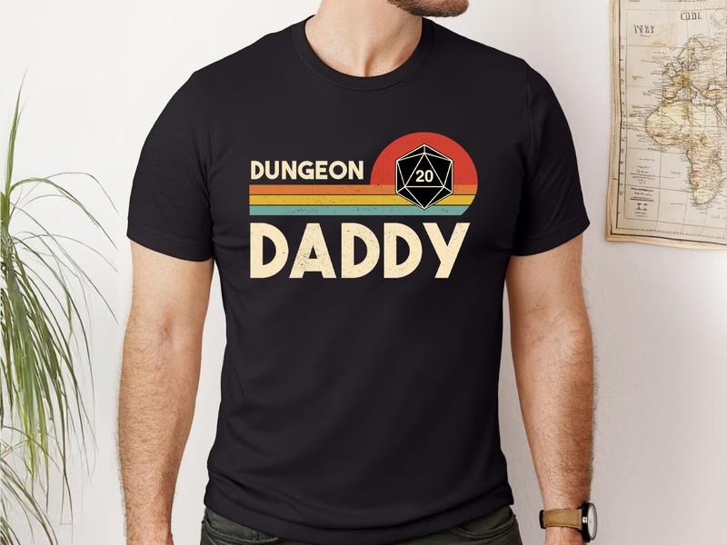 Dungeon Daddy DnD Shirt - Roleplaying Shirt - Dungeons and Dragons Shirt - Fathersday, Critical Roll Shirt, Funny Gamer Dad Gift