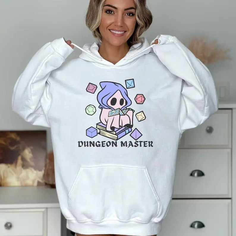 Dungeons & Dragons Halloween Ghost Dungeons Master Sweatshirt Hoodie, Dnd Shirt,D20 Dice Sweatshirt, Dungeons and Dragons Inspired Sweatshirt, DND Sweatshirt, Dice Gift, Birthday Sweatshirt, Graphic Tee, DND Gift
