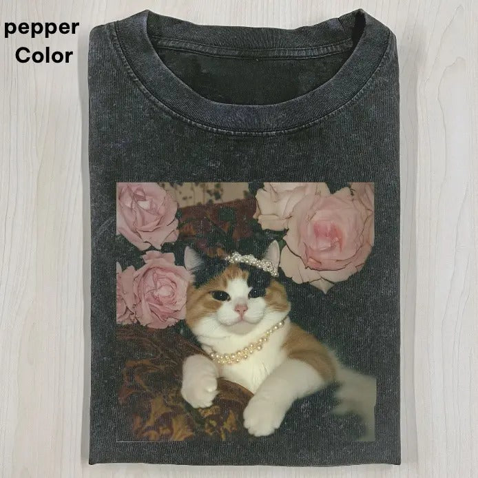 ELEGANT CAT Baby Tee, Cat Meme Crop Top, Funny Crop Top, Unisex Meme Cringe Funny Dumb Shirt, Menswear Womenswear Streetwear