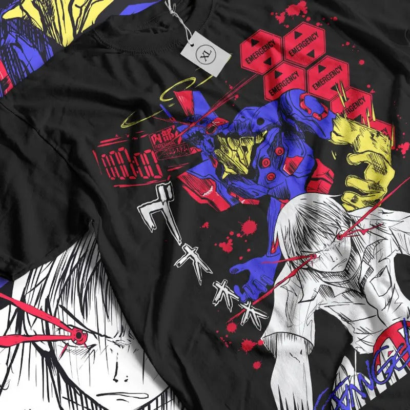 EVA Mech Unisex Graphic Tee, Mecha Shirt, Zero Zero Shirt, Comic Tshirt Manga Shirt, Japanese Anime, japanese gaming