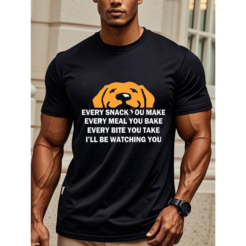 EVERY SNACK YOU MAKE EVERY MEAL YOU BAKE T-Shirts For Men Black Mens T-Shirts Funny Crew Neck Casual T-Shirt Cotton Soft Breathable 100% Gym-Friendly Running Hiking Made in USA