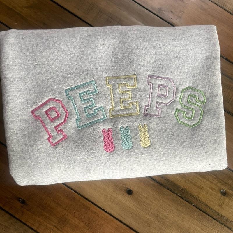 Easter bunny with words embroidered sweatshirt, Easter sweatshirt , spring sweatshirts, Easter shirt, custom sweatshirt Sweaters Tops Womenswear