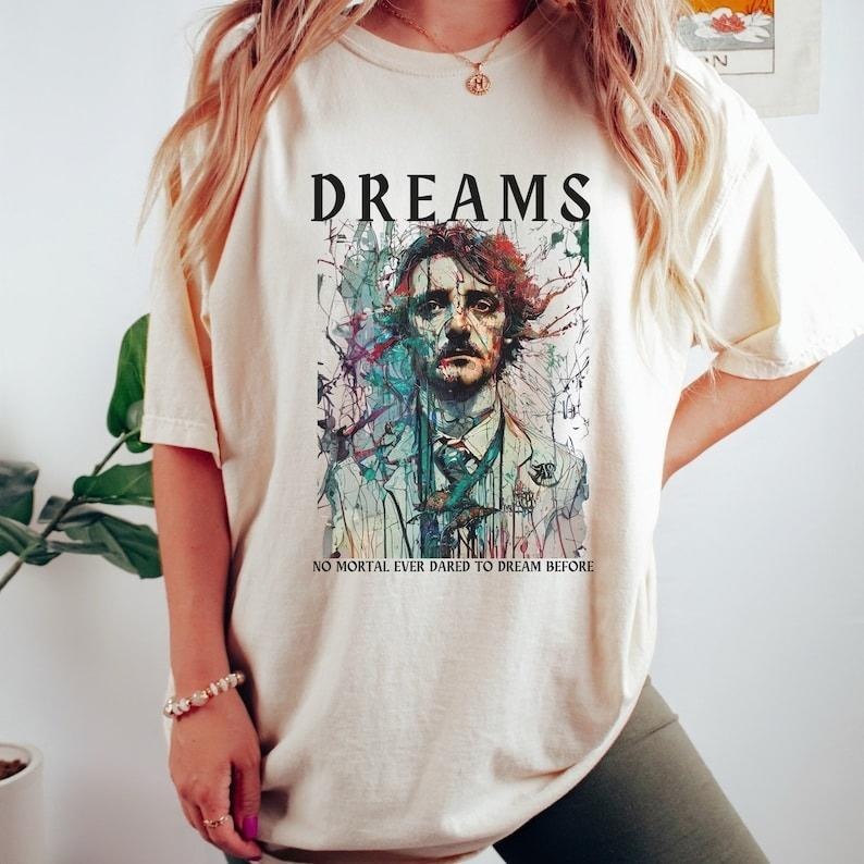 Edgar Allan Poe Dark Academia Shirt Poet Shirt Nevermore Literary Shirt Edgar Allan Poe Gifts Raven Shirt Bookish Crewneck Edgar Allen Poe