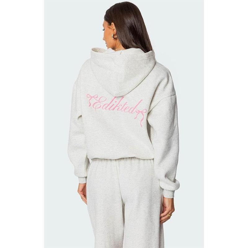 Edikted Women's Sasha Bow Detail Hoodie