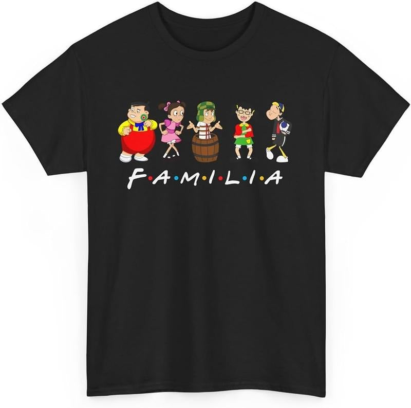 El Chavo del Ocho Familia Gift Unisex Heavy Cotton Tee, La Vecindad Mexican Classic TV Show
