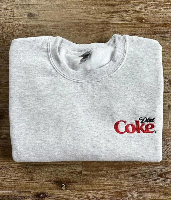 Embroidered Diet Coke Sweatshirt, Embroidered I Need A Diet Coke Tee Shirt, Funny Coke Sweater, Diet Coke Shirt, Diet Coke Lover Gift