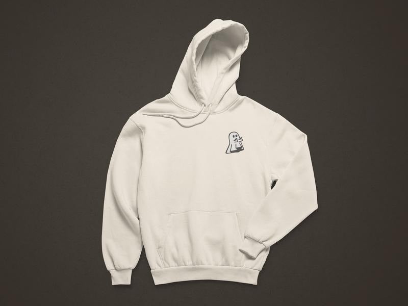 Embroidered Ghost Sweatshirt, Halloween Sweatshirt, Fall Sweatshirt for Women, Cute Everyday Comfy Womenswear, Ghost Shirt, Spooky Season Comfort Hoodie , Soft Fleece Cotton Pullover Sweaters heavyweight hoodie