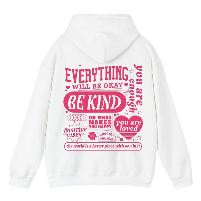 Everything Will Be Okay Hoodie, Aesthetic Mental Health Retro Hoodie For Men And Women, Trendy Hoodie
