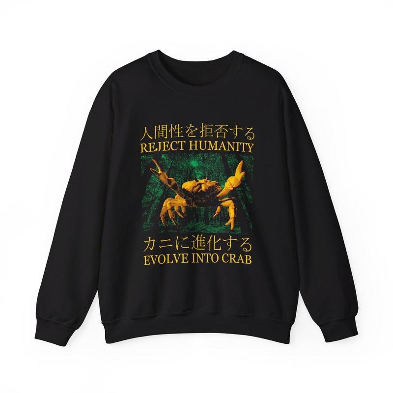 Evolve Into Crab Japanese Vintage Sweatshirt