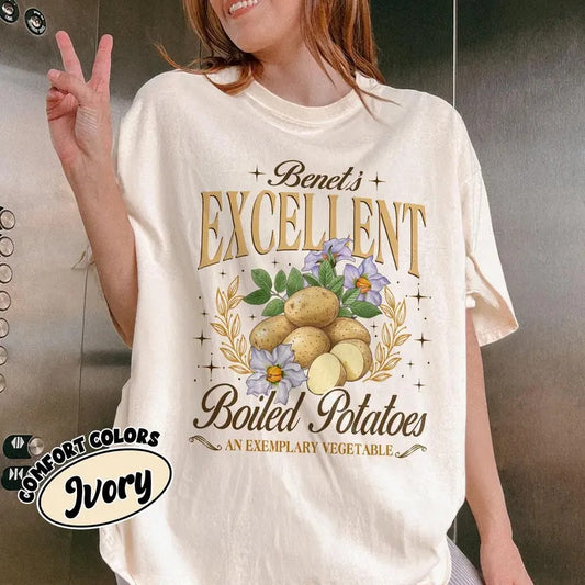 Excellent Boiled Potatoes Comfort Colors Shirt, Pride and Prejudice Fan T Shirt, Funny Jane Austen Tee, Gift For Book Lovers style 02