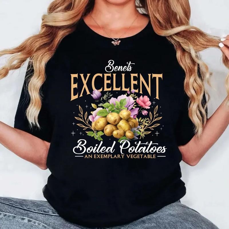 Excellent Boiled Potatoes Shirt, Pride And Prejudice Fan T Shirt, Funny Jane Austen Tee, Gift For Book Lovers, Unisex Sweater Pullover Tee