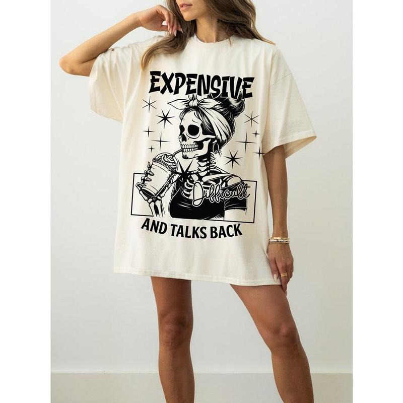Expensive Difficult And Talks Back Shirt, Mom Skeleton, Funny Saying, Front And Back , Retro Trendy Shirt design Hoodie, T-shirt and sweater