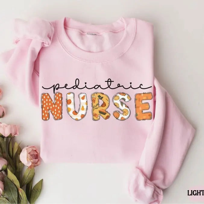 Fall Pediatric Nurse Sweatshirt, Thanksgiving PEDS Nurse Shirt, Thankful Nurse Sweater, Nursing RN Thanksgiving Gift, PICU Classic Crewneck
