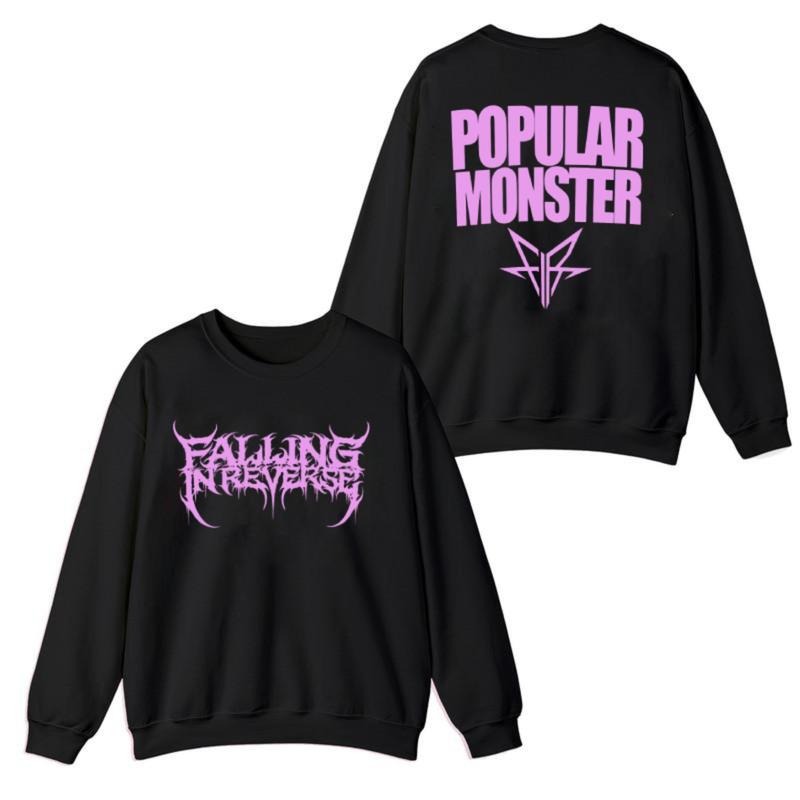 Falling In Reverse Popular Monster Two-Sided Sweatshirt, Classic Crew Neck