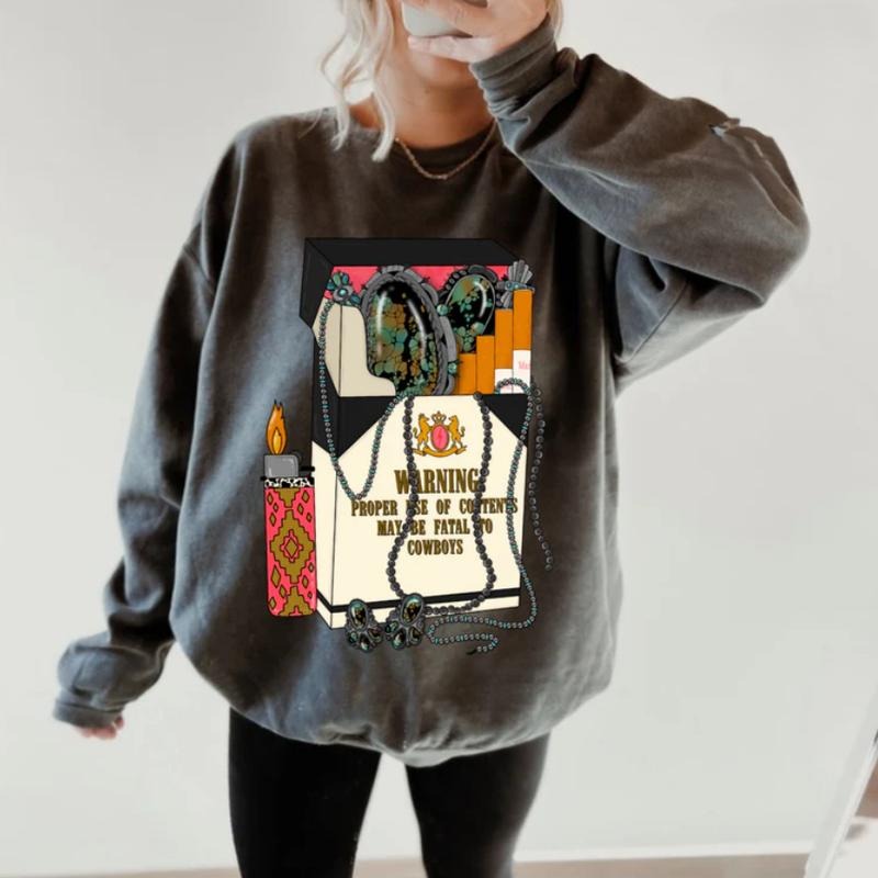 Fatal Contents Crewneck vintage sweatshirts, cowgirl outfits, western outfits women clothing, country western girl tops stuff shirt hoodie