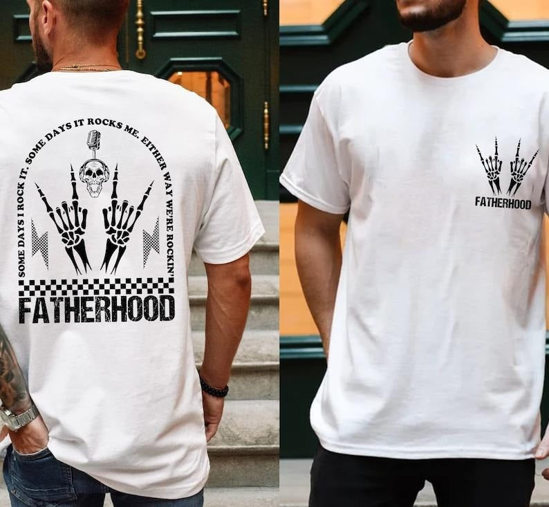 Fatherhood Some Day I Rock It T-shirt, Retro Fatherhood Shirt, Father's Day Gift, Daddy Shirt Casual Menswear Outfit Soft Top Breathable Fabric