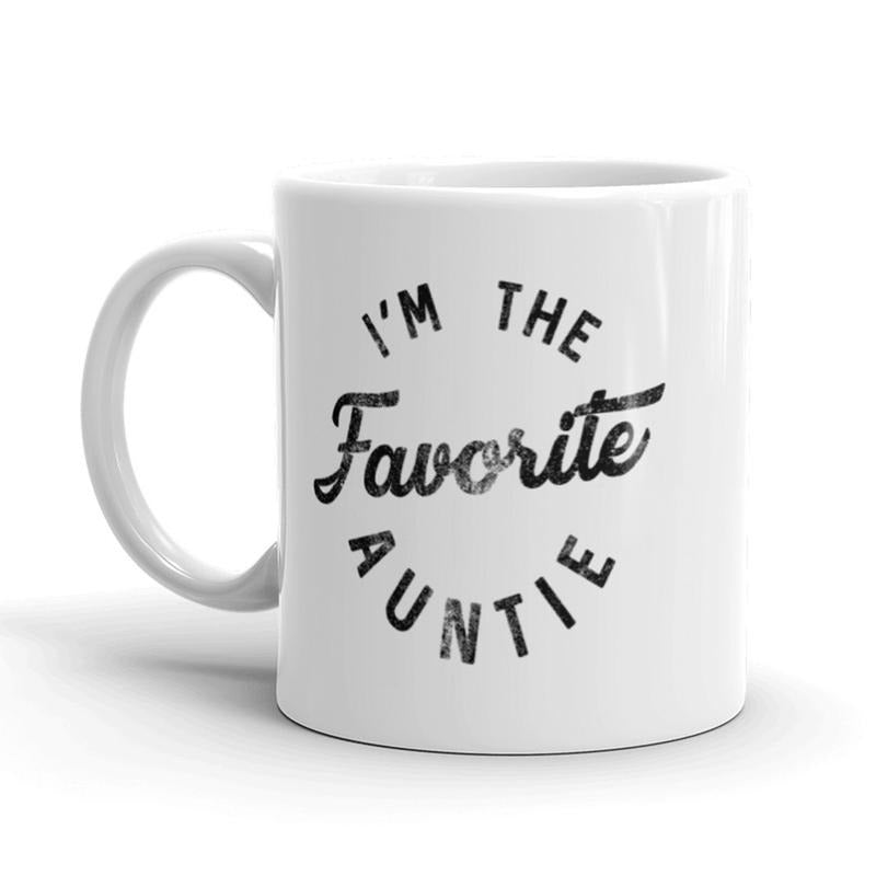 Favorite Auntie Coffee Mug Funny Niece Nephew Aunt Ceramic Cup-11oz Funny Coffee Mugs Ceramic Printed Drinkware Cup