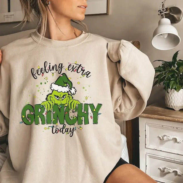 Feeling Extra Griiinchmas Today Christmas Sweatshirt, Funny Griiinchmas Shirt, Griiinchmas Sweatshirt, Griiinchmas Sweatshirt, Christmas Tee, Christmas T-shirt, sweater and Hoodie style 02