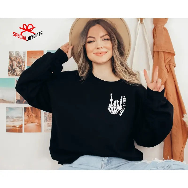 Feral Aunt Shirt Somebody's Feral Aunt Sweatshirt Aunt Era Shirt Feral Mama Tee Funny Shirt Shirt For Women Gift For Her Trendy Shirt sweater and hoodie