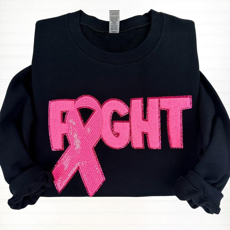 Fighting Ribbon Patch Sweatshirt