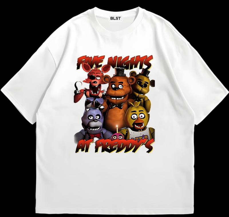 Fiive Nights At Freddy's Vintage T-Shirt Unisex Streetwear Style Vintage Graphic