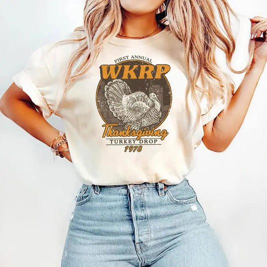 First Annual Thanksgiving Day Turkey T-shirt Sweatshirt Hoodie, In Cincinnati Movie Sweater, Thanksgiving Gift, Happy Thanksgiving Shirt, Drop Turkey Tee