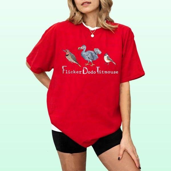 Flicker Dodo Titmouse T-shirt Premium Comfort Stylish Gift For Her Soft Cotton Fabric