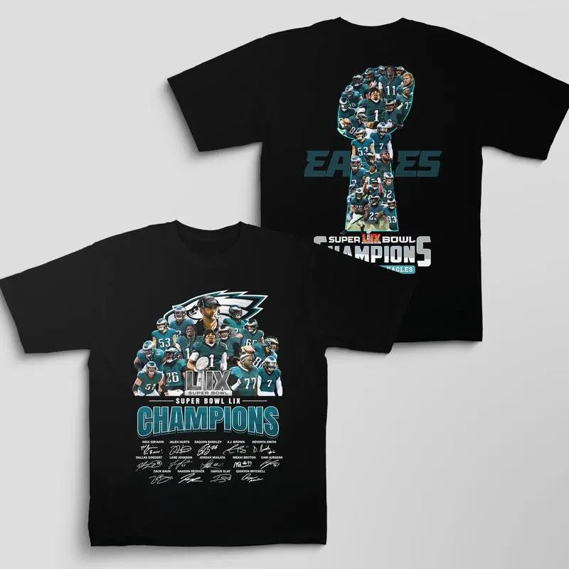Football Champions Shirt, Gildan 5000 Heavy Cotton Unisex, Casual Crew Neck, Football Graphic Tee for Men and Women - Menswear, Philly Champ.on, Eagle Champ.ons 2025