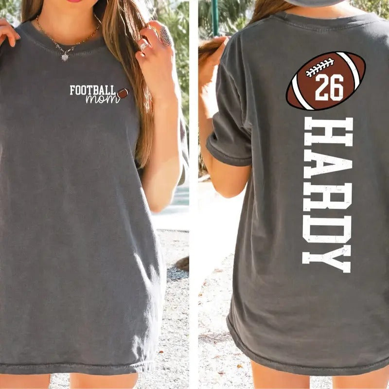 Football Mom Shirt, Cute Football Season Mama Shirt, Gift For Football Lover Mom Shirt, Mothers Day Gift Mom Top Womenswear Comfort Streetwear