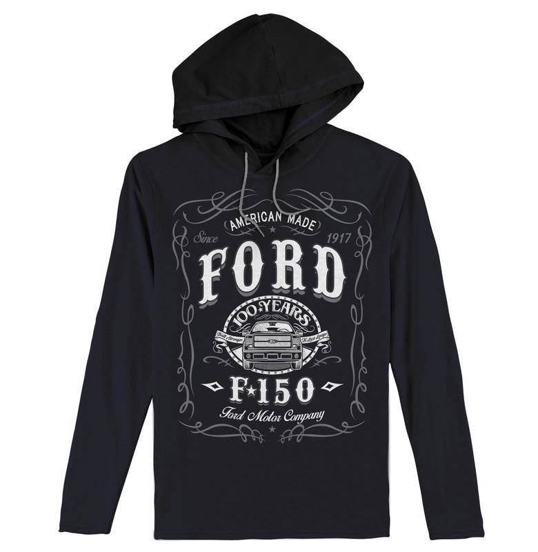 Ford F-150 Long Sleeve Hooded T-Shirt - Black