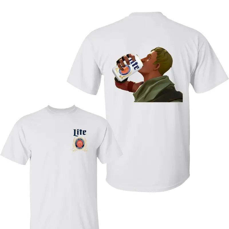 Fortnite Lite Beer Shirt- Sweatshirt -Hoodie, Funny Fortnite Lite 2 Side Shirt, Funny Dringking Sweashirt, , All Sizes, For Men, For Women