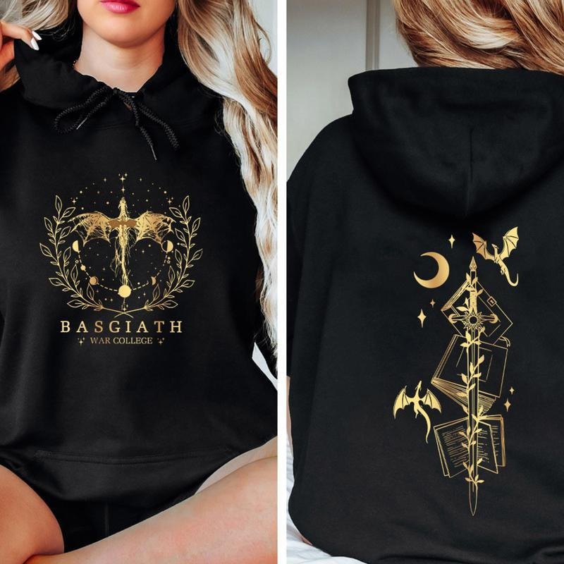 Fourth Wing Basgiath War College Hoodie, Onyx Storm Sweatshirt, Booktok Crewneck, Vintage Fourth Wing Hoodie, Dragon Rider Tshirt