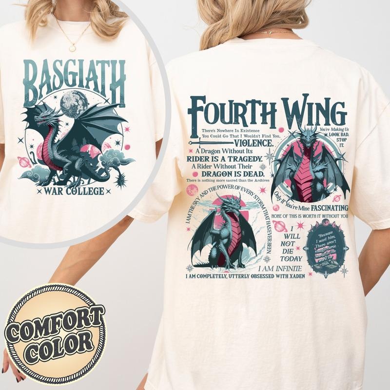 Fourth Wing Comfort Colors Shirt, Rider Quadrant Tee, Dragon Rider Shirt, Bookish Shirt, Basgiath War College Shirt, Violet Sorrengail