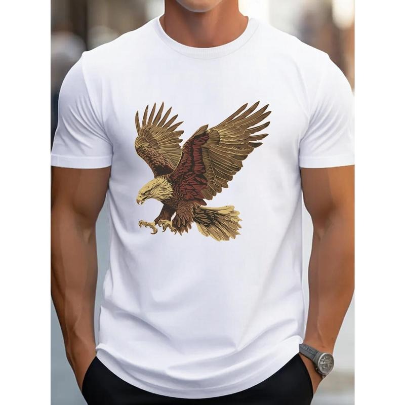 Freedom Eagle Mens Premium Pure Cotton T-Shirt - Super Comfort Fit for Unmatched Style and Ease made in usa
