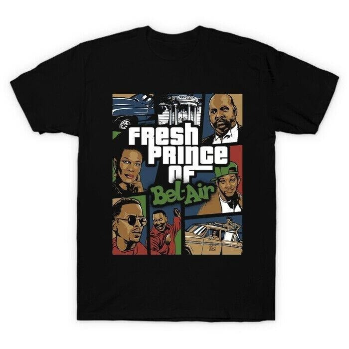 Fresh Prince Bel Air TV Series Character Street Style Graphic Vintage Shirt designer shirts