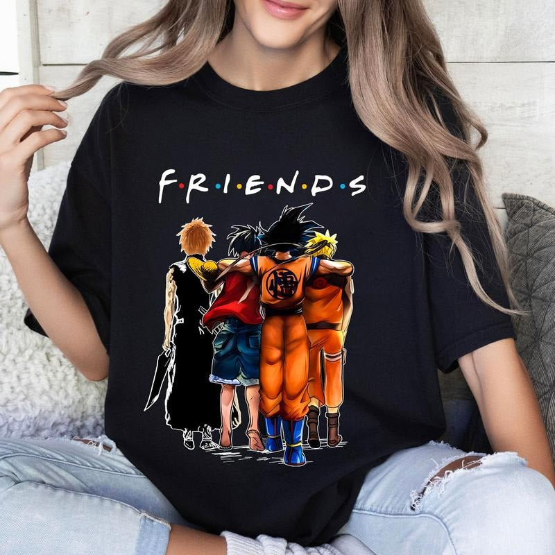 Friend Big Four Shonen Anime Tshirt Crewneck Hoodie Comfort Cotton