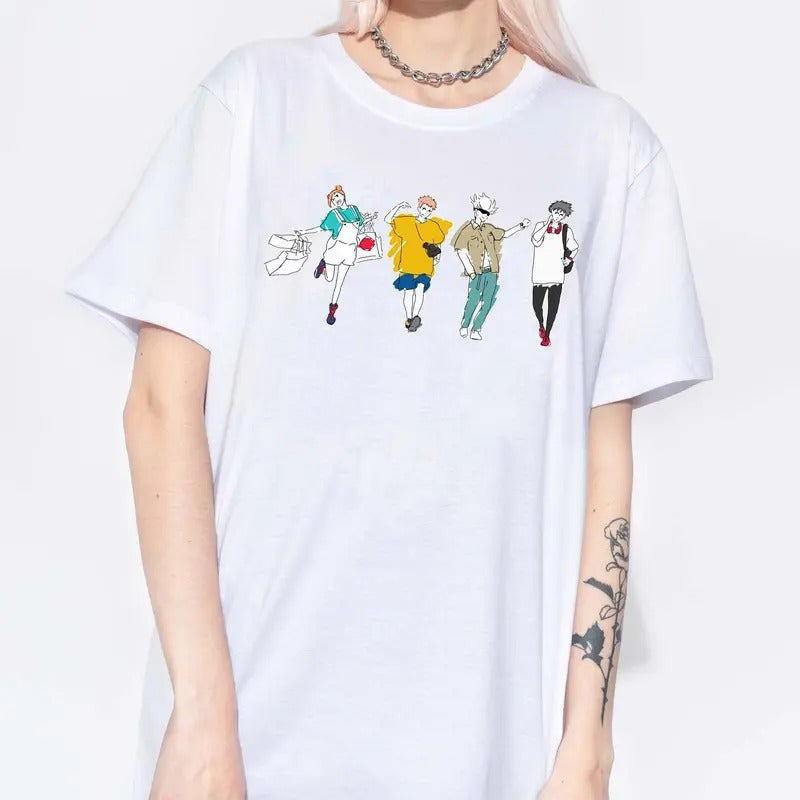 Friends - Satoru Gojo, Yuji Itadori, Nobara Kugisaki, Megumi Fushiguro Shirt, Anime Tee, Manga Shirt, Anime Lover Tee