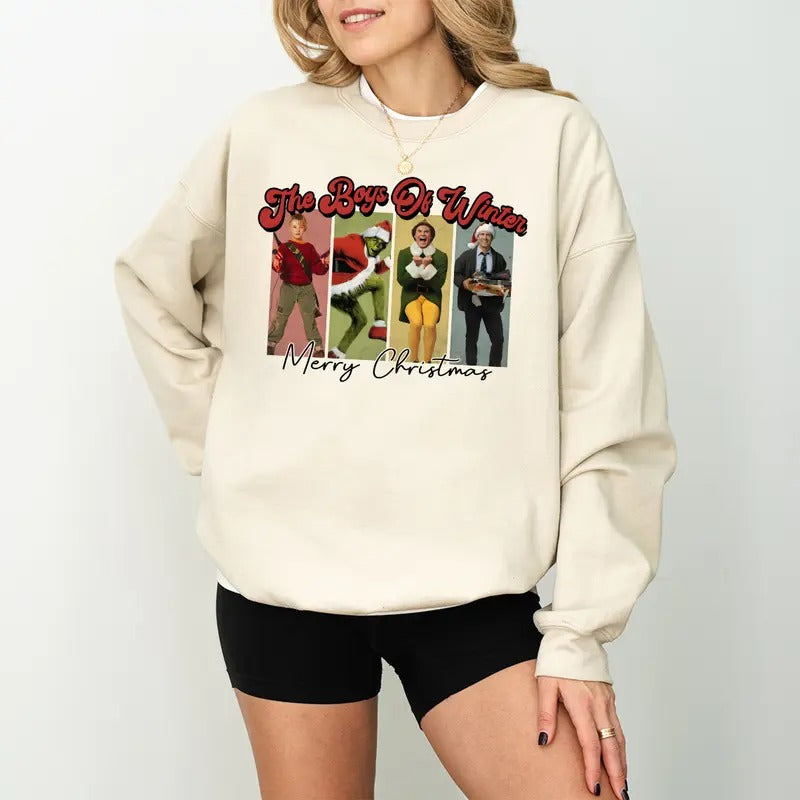 Friends Christmas Movies Crewneck Sweatshirt, Merry Christmas Sweatshirt, Funny Holiday Sweater, Christmas Friends Shirt, Christmas Gift