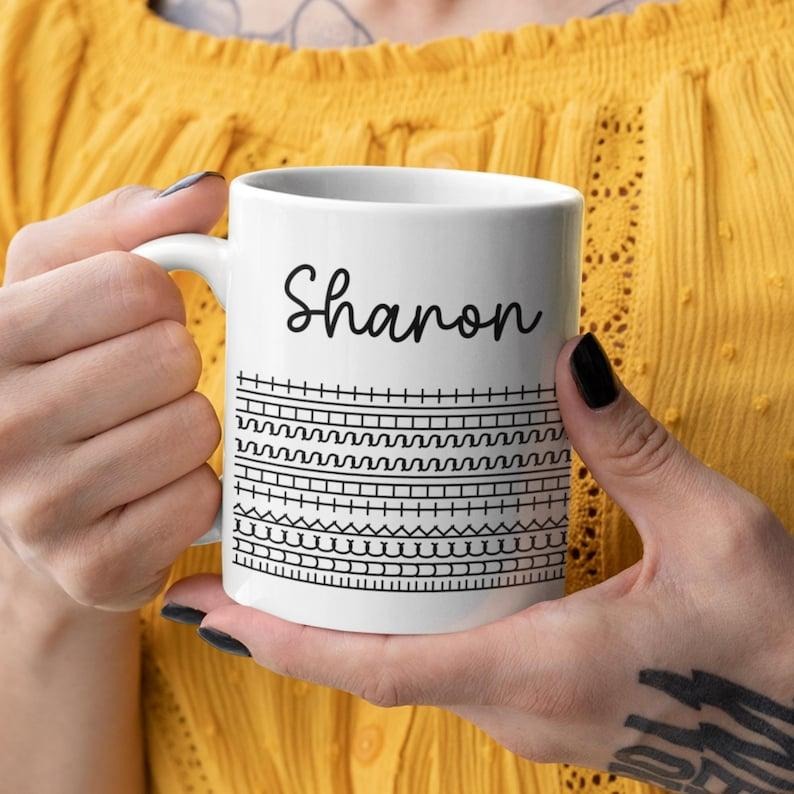 Fuck This Shit Mug, Hidden Pattern Message, Funny Work Gift for Friends, office, Subtle Swear Adult Humour cup, joke gift idea for work mate Ceramic