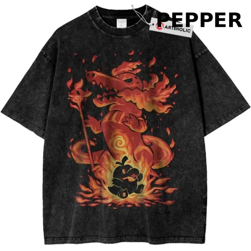 Fuecoco vs Skeledirge Shirt, Pokemon Shirt, PKM Shirt, Anime Shirt, Vintage T-Shirt